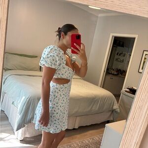 Floral Cutout Mini Dress